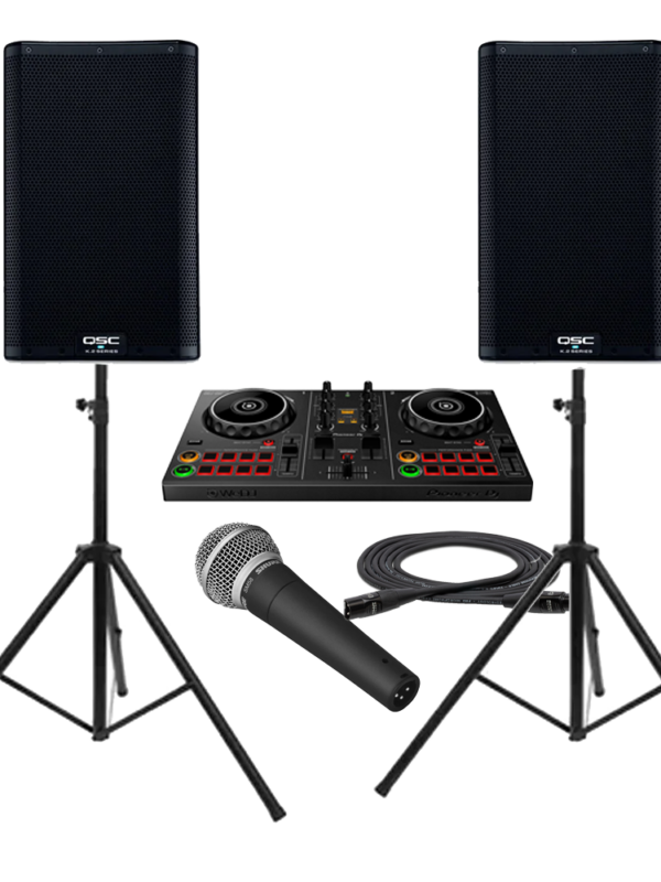 DJ GO PKG | QSC K12 SPEAKERS | MIXER | MIC